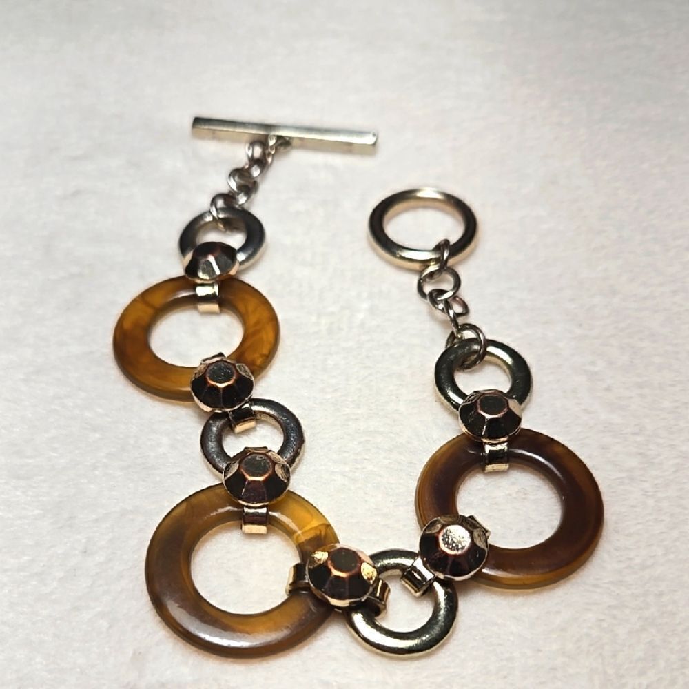 Brown and Silver Bracelet